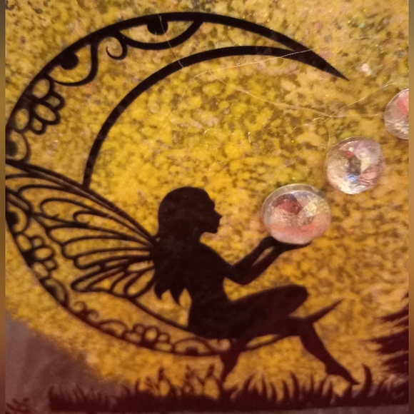 Hand Crafted Fairy Moon Tile - Picture 2 of 5